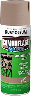 Rust-Oleum 279177 Camouflage 2X Ultra Cover Spray Paint, 12 oz, Khaki