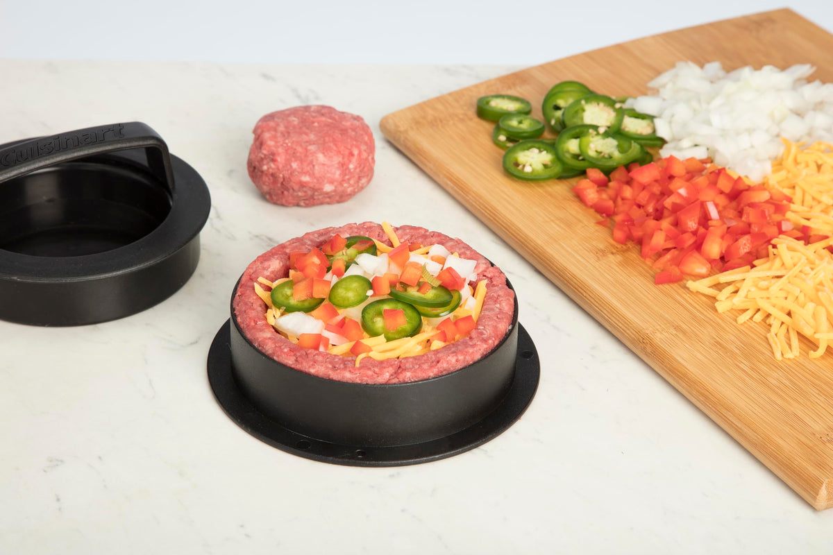 Stuffed, 4-in-1 Burger Press by Cuisinart – 4-in-1, 4.0 ounces, Plastic, 4-in-1 Burger Press, Model CSBP-200