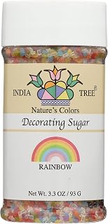 India Tree Nature's Colors Rainbow Mix Decorating Sugar, 3.3 Ounce