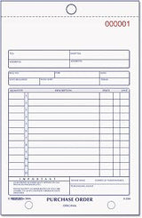 Rediform 1L140 Purchase Order Book Bottom Punch 5 1/2 x 7 7/8 Two-Part Carbonless 50 Forms