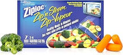 Ziploc Zip 'N Steam - Large Steam Cooking Bags, 7 bags
