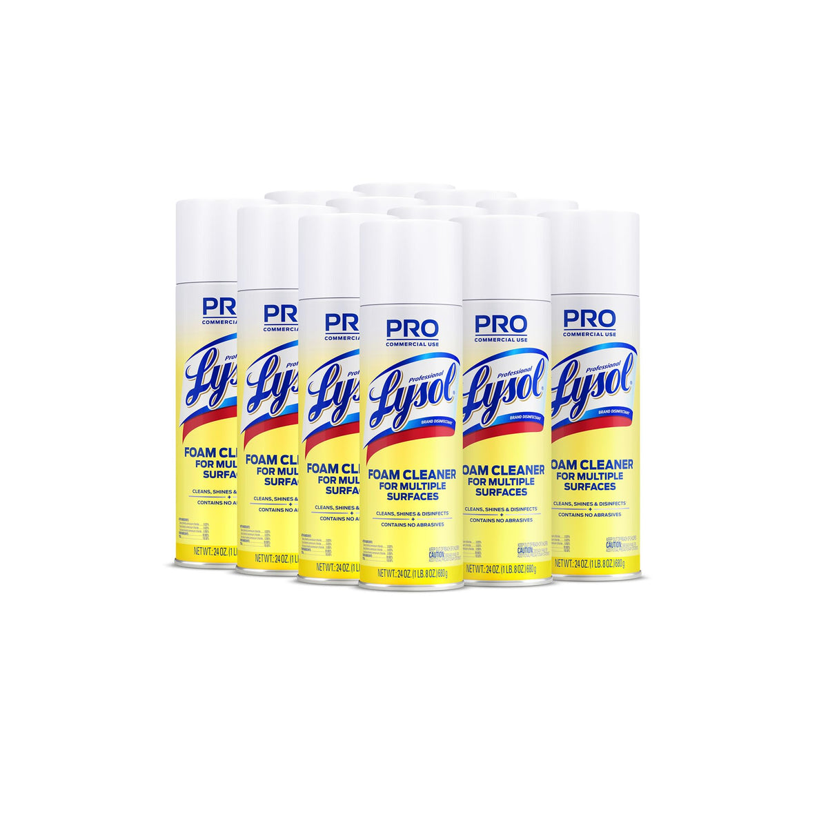 Professional Foam Cleaner for Multiple Surfaces by Lysol – 24 Ounce (Pack of 1), Multicolor, Model GIDDS-880190