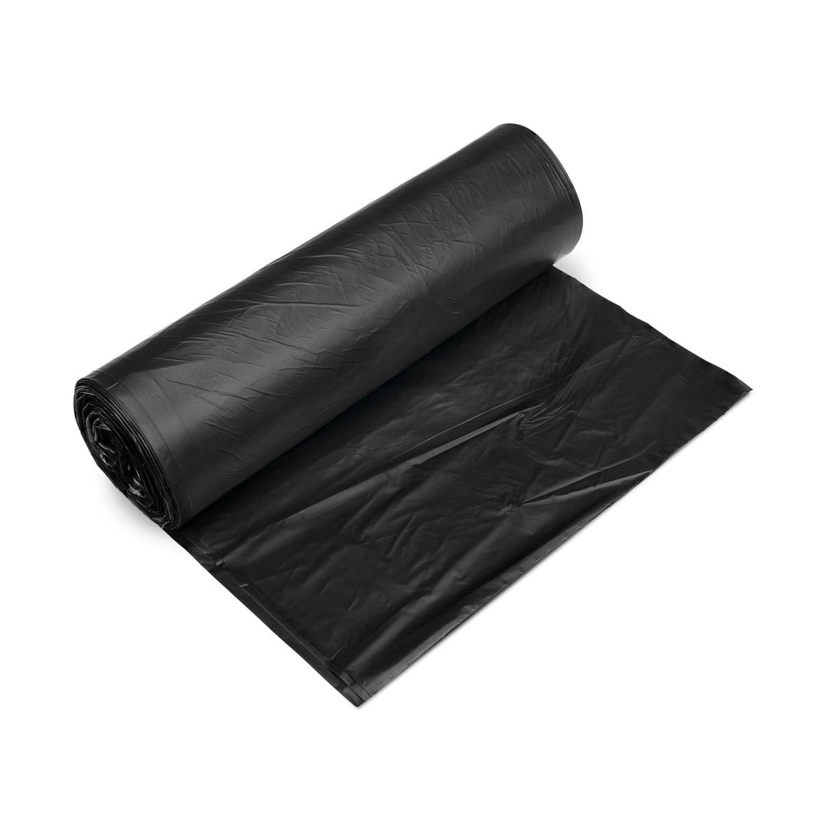 Inteplast 250 Count (Pack of 1) / Black / 45.0 gallons Can Liners
