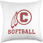 Carlisle High School Blue Aces Softball Throw Pillow