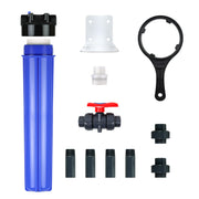 standard installation kit with 20" pre-filter by Aquasana – Plastic, Blue, Model EQ-075-20