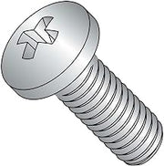 Machine Screw, M3 x 0.5 x 10mm, Phillips Pan Head, Steel, Zinc, 1000 Pack