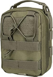Barska Loaded Gear CX-900 First Aid Utility Pouch – MOLLE Compatible Tactical Medical Bag, Compact Dual Zipper Design, Durable Nylon