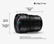 LUMIX 18 mm Wide Angle Zoom Leica Lens - Black by Panasonic – Black, Model H-E08018E
