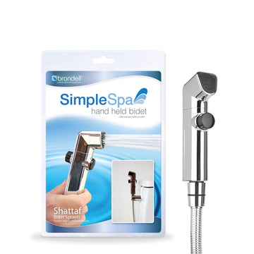 SimpleSpa Hand Held Bidet Shattaf Sprayer by Brondell – Metal, Silver, Model SS-201