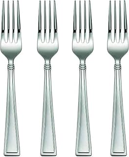 Oneida Butler Everyday Flatware Dinner Forks 18/0 Stainless Steel, Set of 4, Silver