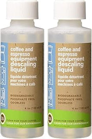 Urnex Biocaf Coffee and Espresso Descaling Solution 4 Ounce (2 Single Use Bottles) Safe to use with Keurig, Delonghi, Nespresso, Ninja, Hamilton Beach, Mr Coffee, Braun