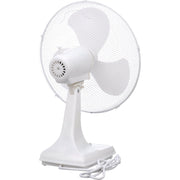 Oscillating Office Fan by TPI – 2, Plastic, White, Model ODF-16