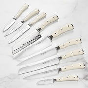Wusthof Classic 16 Piece Knife Set with Acacia Block by Wüsthof – Forged High Carbon Stainless Steel, Acacia Block, Pack of 16, Model Ikon Creme