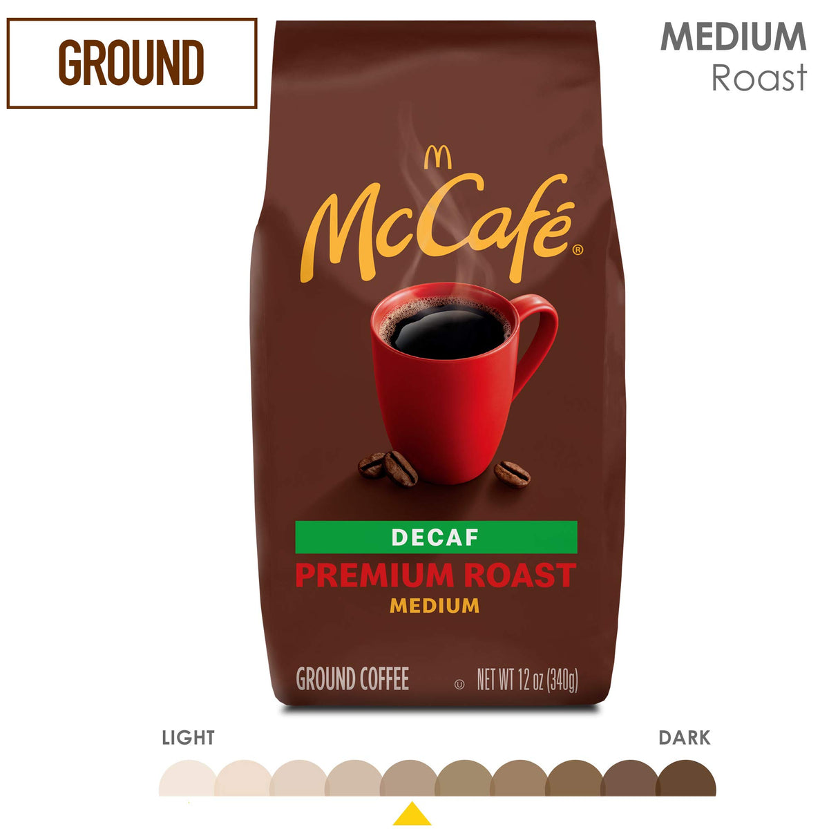 Premium Roast Decaf by McCafe – 12 Ounce (Pack of 1), Model 00043000060919