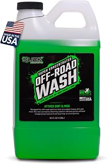 Slick Products Off-Road Wash & Cleaner Super Concentrate Soap - 64 oz | Dirt bike, ATV, UTV & truck cleaner; thick foaming soap; hybrid ceramic protection; foam cannon ready; cuts mud and grime