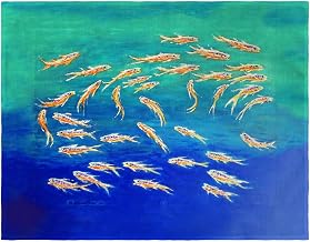 PM1323 14 x 18 in. Schooling Fish Place Mat Set of 4