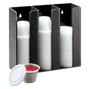 Cal Mil Ramekin/Lid Organizer by CAL-MIL – 9" W x 2.5" D x 9" H, Acrylic, Black, Model 278-2