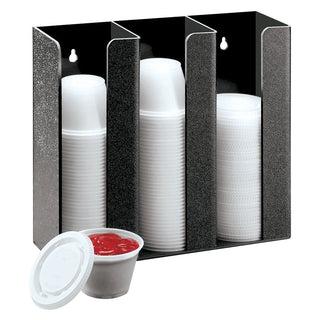 Cal Mil Ramekin/Lid Organizer by CAL-MIL – 9" W x 2.5" D x 9" H, Acrylic, Black, Model 278-2