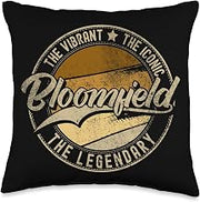 Bloomfield NJ | New Jersey | Vintage Distressed Throw Pillow