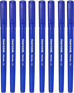 Paper Mate Write Bros Ballpoint Stick Pen, Blue Ink with Blue Barrel, 1mm Medium Point- 8 Pack