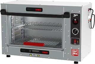 Metro HotBlox Xpress Small Quick-Pick Holding Cabinet - 2-Tier Countertop Commercial Hot Box Food Warmer - Adjustable Shelves, Quick Flip Doors, Stackable - 120V, 875W - HBCS4-B