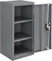 Global Industrial Wall Mount Storage Cabinet, Locking Recessed Handle, 2
