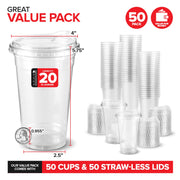 Stock Your Home 20 oz / Clear / Modern Cups
