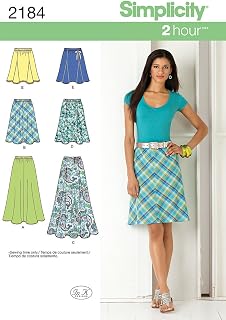 Simplicity 7558 R5 Pattern Gored Skirt & Flared Skirt in 3 Lengths Size 2 40 48 -&