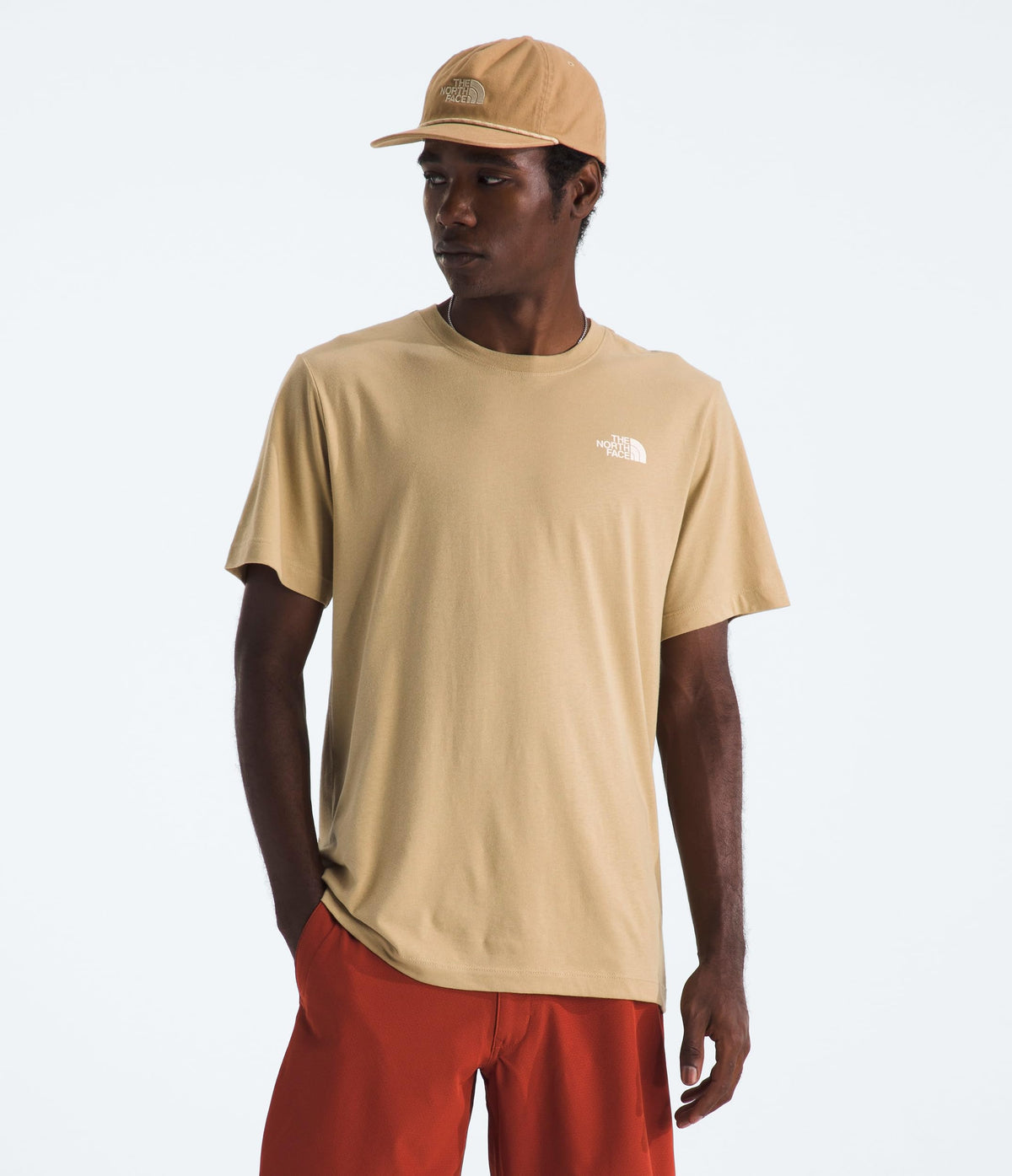 Men's Escape The City Short-Sleeve Tee by The North Face – Cotton, Khaki Stone, Model NF0A8GMK