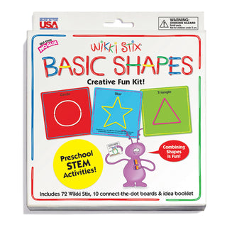 Basic Shapes Cards Kit by Wikki Stix – 7 Inches (Cards Only), Wax, Multi, Model WKX705