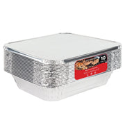 Stock Your Home 10 Pack w/ Lids / Silver / With Lids Disposable Cookware
