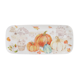 UP Melamine Serving Tray, Pumpkin Season Design, 15 x 6.5 Inch