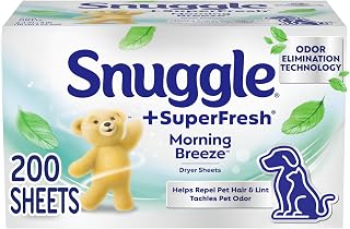 Snuggle SuperFresh Dryer Sheets, 200 Count, Morning Breeze
