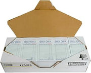 National Checking Company Guest Check Board - 1 Part Green, 16 Line, 3.5 x 6.75 inch - 2500 per case.