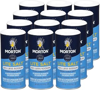 Morton Salt, Lite Salt with Low Sodium For Cooking, 11 Oz, 12-Pack