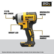 20V MAX Cordless Impact Driver and Impact Wrench Combo () by DEWALT – Black, Yellow, Model DCK242D2