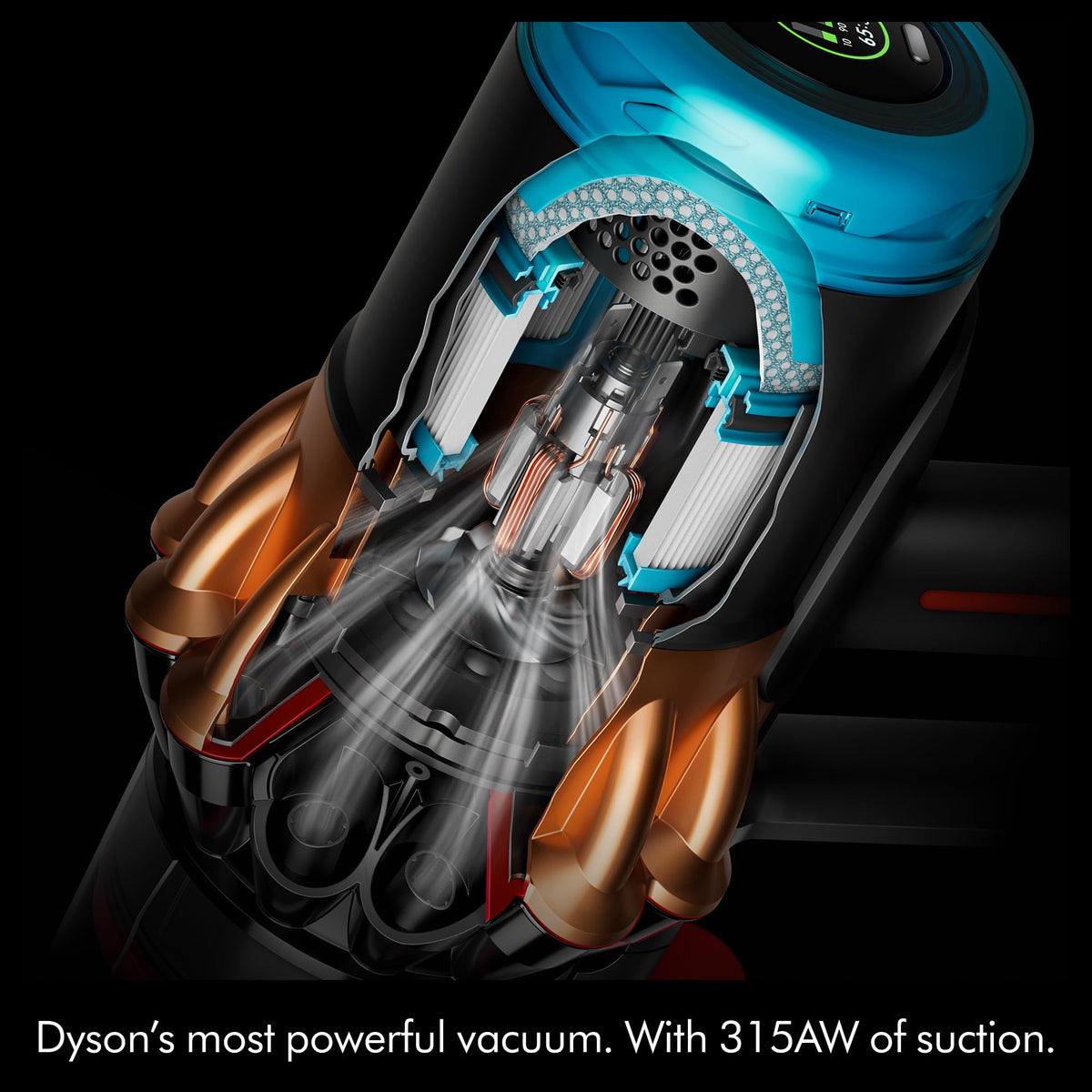 V16 Piston Animal Cordless Vacuum by Dyson – 0.3 gallons, Matched Black Body / Bright Copper Manifold, Model 640975-01