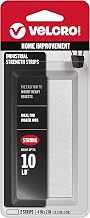VELCRO Brand Industrial Strength Strips, 4 x 2 in, White, 2 Sets | Adhesive Sticky Back Fasteners For Indoor And Outdoor Use, Holds Up To 10 Lbs On Smooth Surfaces