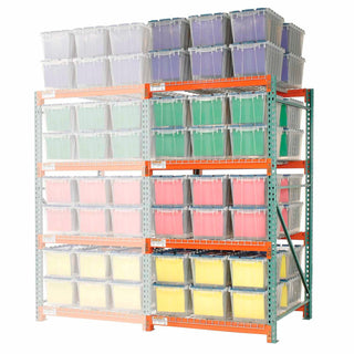 Record Storage Rack Add-On Letter Polyethylene Box 48" W x 48" D x 96" H by Global Industrial – Alloy Steel, Gray, Model 258219N