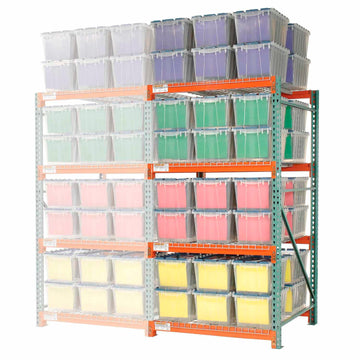 Record Storage Rack Add-On Letter Polyethylene Box 48" W x 48" D x 96" H by Global Industrial – Alloy Steel, Gray, Model 258219N