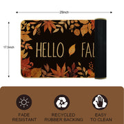 Artdmt Fall Maple Leaves Doormat, Non Slip Rubber Back, Brown 29x17in