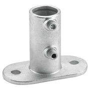 Pipe Fitting - Rail Flange 1-1/2" Dia. by Global Industrial – 3.5"L x 6"W x 4"H, Galvanized Iron, Gray, Model 798749