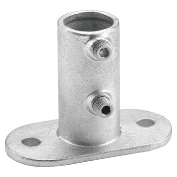 Pipe Fitting - Rail Flange 1-1/2" Dia. by Global Industrial – 3.5"L x 6"W x 4"H, Galvanized Iron, Gray, Model 798749