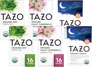TAZO Tea Bags, Regenerative Organic Zen, Calm Chamomile & Herbal Organic Dream 16 CT (2ea) (Variety Pack)