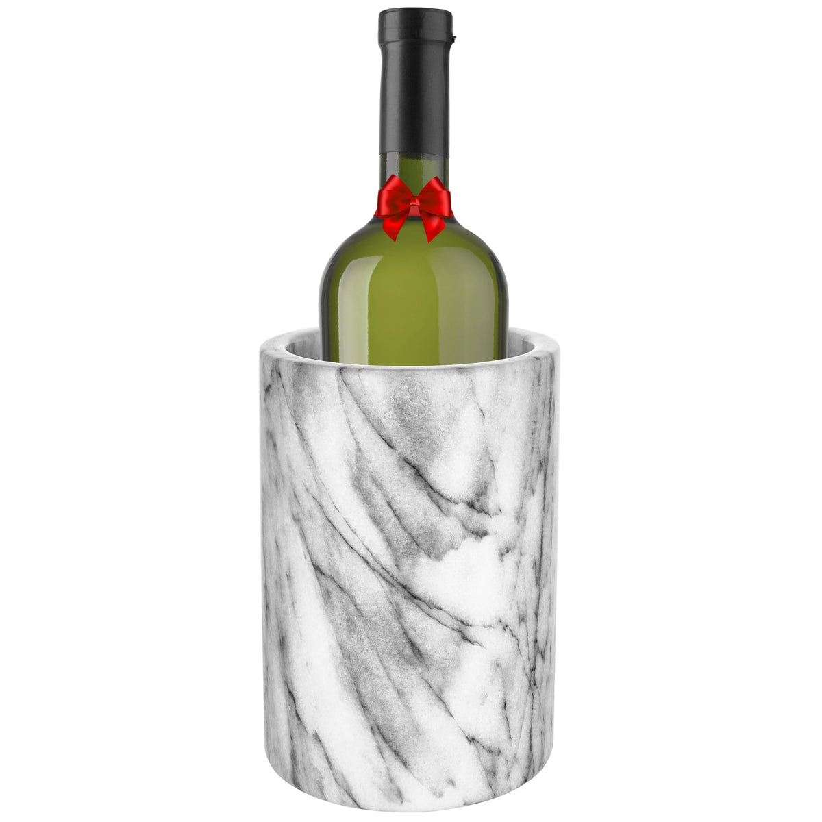 Marble Wine Chiller Bucket - Wine Bottle Cooler for Parties by Modern Innovations – 750 mL, Marble, Gray, Model 1130