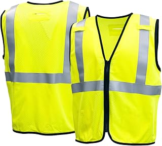 Pyramex RVZ52FR Series Arc Rated And Flame Resistant Work Class 2 FR Safety Vest Lime Medium