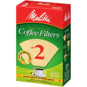 #2 Natural Brown Cone Coffee Filters 100 Count (2pack) by Melitta – 100 ct (Pack of 2), Paper, Brown, Pack of 2, Model 622752