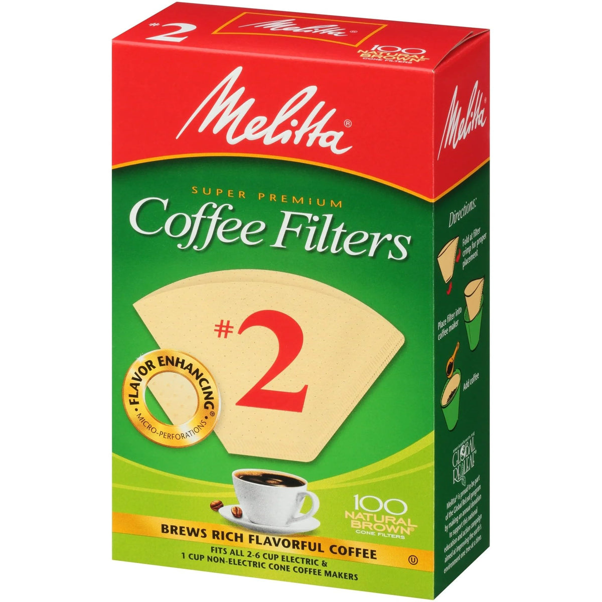 #2 Natural Brown Cone Coffee Filters 100 Count (2pack) by Melitta – 100 ct (Pack of 2), Paper, Brown, Pack of 2, Model 622752