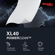 KIM05701CT - L40 Cleaning Wipe by Wypall – 12.50" x 13", White, Pack of 56, Model 7471