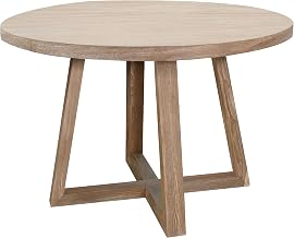 Sunny Designs Wheat Mia Solid Wood Round Dining Table in Wheat